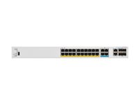 Cisco Catalyst 1300-24MGP-4X - Switch - L3 - Styrt - 16 x 10/100/1000 (PoE+) + 8 x 2.5G (PoE+) + 4 x 10 Gigabit SFP+ - rackmonterbar - PoE+ (195 W) C1300-24MGP-4X