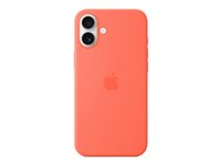 Apple - Baksidedeksel for mobiltelefon - MagSafe-samsvar - silikon - mandarin - for iPhone 16 Plus MDGT4ZM/A